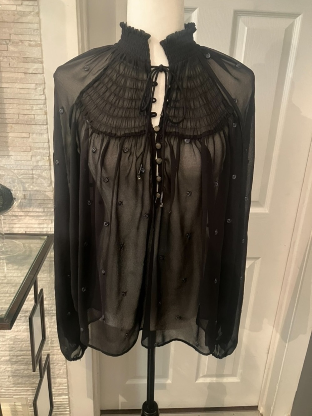 Free People “Ready to Run”Georgette Top